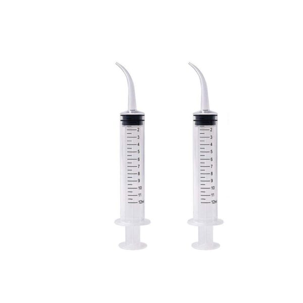 Hand Feeding Syringe with Curve Tip for Birds, Hamsters, Puppys & Kittens (Pack of 2)