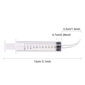 Hand Feeding Syringe with Curve Tip for Birds, Hamsters, Puppys & Kittens (Pack of 2)