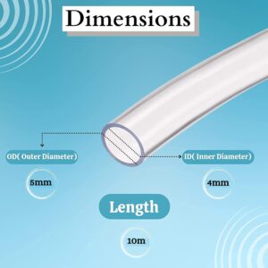 Silicone Aquarium Airline Tubing – 10m, 5mm Diameter | Flexible Hose for Air Pumps, Check Valves & Air Stones