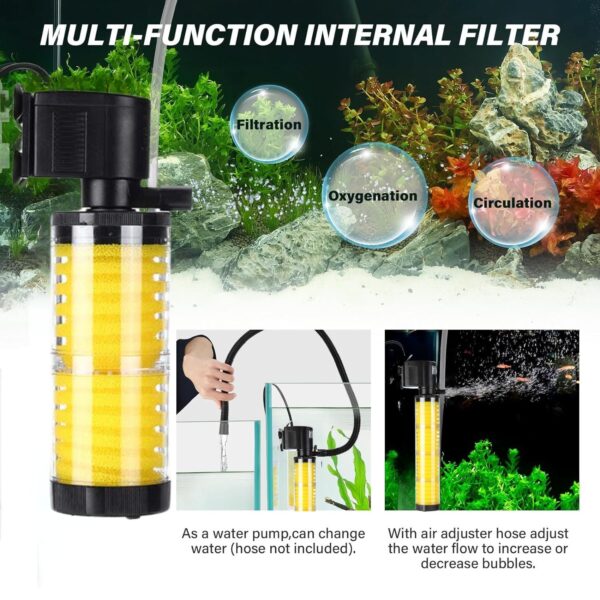 Multi Function Powerful Aquarium Internal Filter/ 1500L/Hr | Perfect for 5 Feet