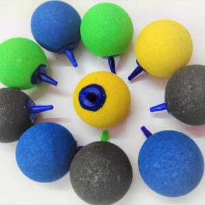 Multi Colored 1.5" Ball Shaped Air Stone | Bubble Diffuser Air Stones