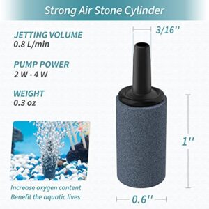 1 Inch Air Stone 10 Pieces Cylinder Bubble Diffuser Airstones for Aquarium Fish Tank