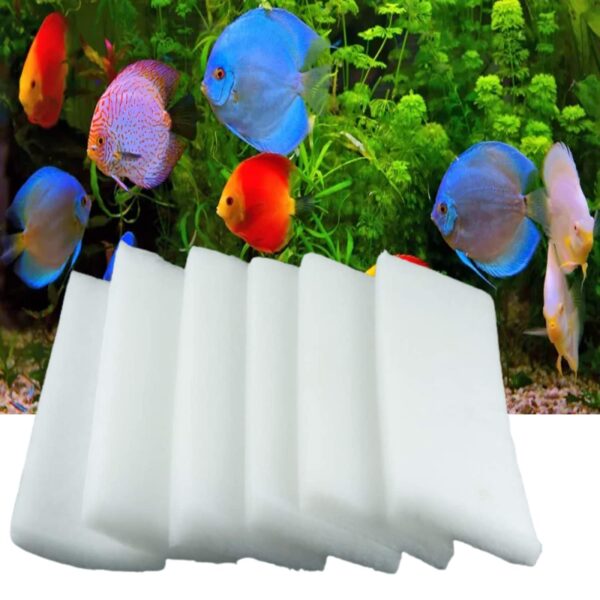 6pcs Aquarium Filter Sponge Fish Tank Filters Sponge pad Reusable Mechanical and Biological