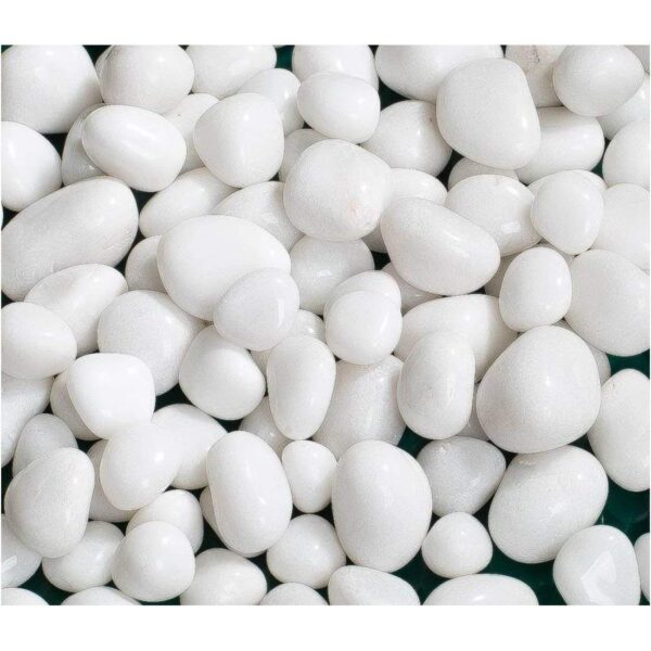 White Pebbles Glossy Stones - 3Kg (2.5cm - 4cm)