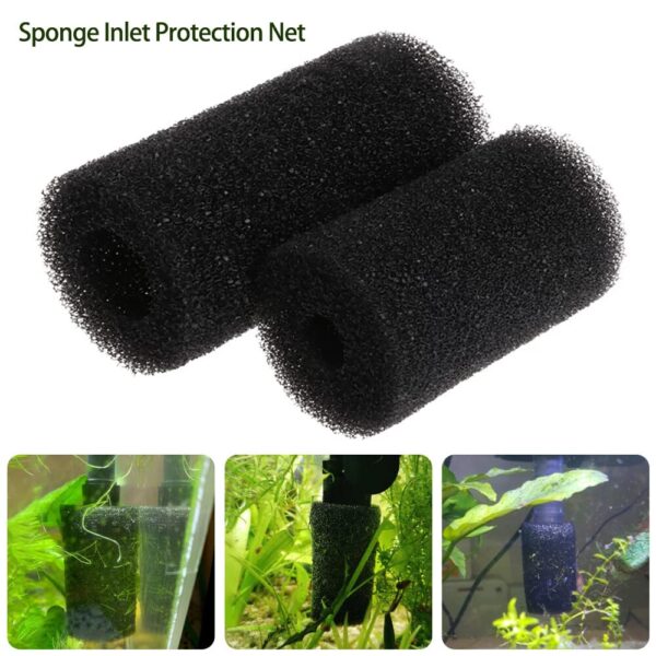 Internal Filter Round Shape Spare Sponge for Aquarium Fish Tanks (Pack of 2)