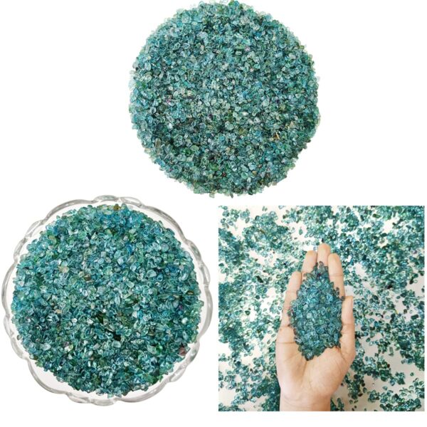 Healing Blue Apatite Crystal Chips for Vastu 500 Gm