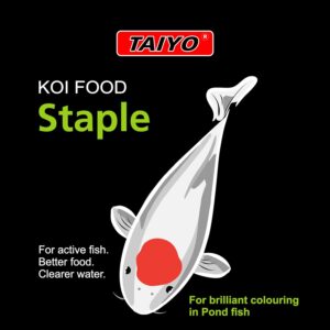 TAIYO Koi Staple Fish Food, A Complete Nutrition for Koi and Other Tropical Fishes, Enriched with Protein, Staple Diet for Growth, Color & Longevity, 4 kg