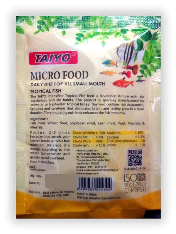 TAIYO Micro fish food, 20g