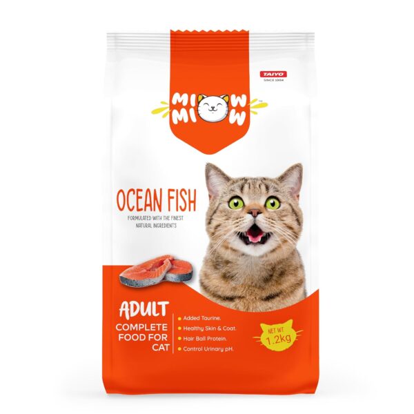 TAIYO Miow Miow Adult Ocean Fish, Dry Cat Food  1.2 Kg