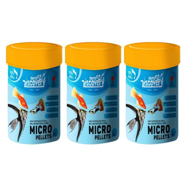Taiyo Pluss Discovery Micro Pellets - 50 g (Pack of 3) | Nutritious Diet for All Small Mouthed