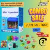 Combo offer Mini Aquarium (MA-2L) BLUE +aquariumBubble multi color stone Plants  air motor for fish tank +Artificial Decorative Plastic Floating Moving Fishes Random Color and Pattern (Pack of 5)